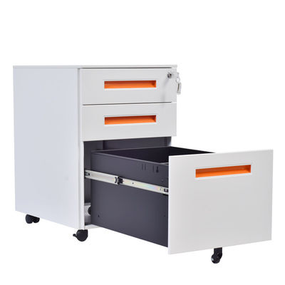 Commercial Furniture Slim Steel Mobile Pedestal Thin Movable Filing Cabinet