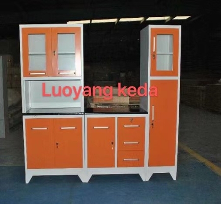 Knocked Down Steel Kitchen Cabinet 0.5mm Thickness Multi Drawer