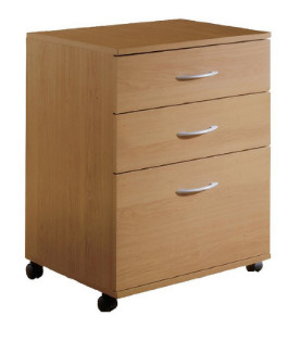 Office Furniture Wooden File Cabinet / Book Cupboard 3 Drawer Mobile Pedestal